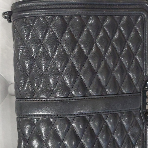 Rebecca minkoff  jumbo black on black  quilted crossbody bag purse - Picture 5 of 12